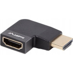 Lanberg Adapter AV Lanberg Adapter Lanberg HDMI(F)->HDMI(F) 8K kątowy lewo aluminimum srebrny