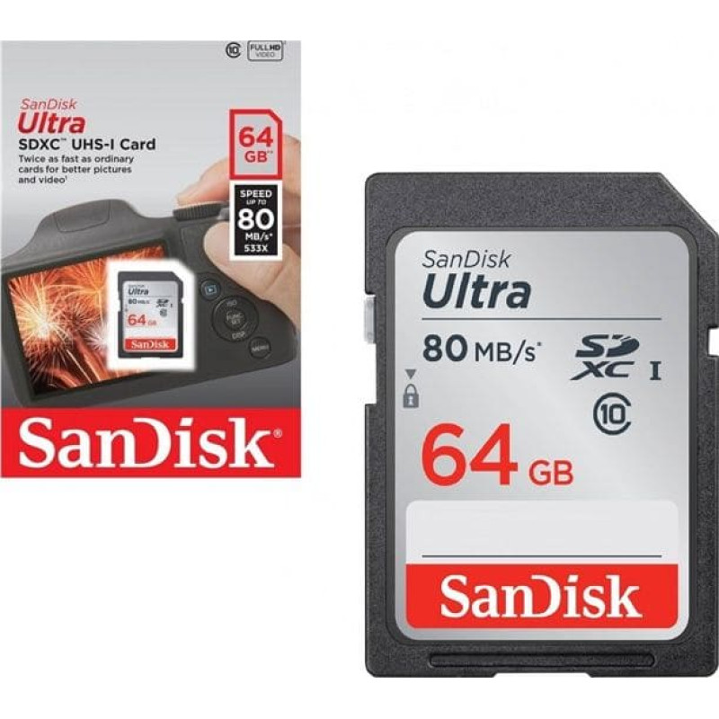 Sandisk Ultra memory card 64 GB SDXC Class 10