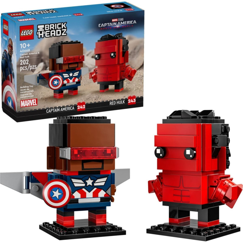 Lego 40668 Super Heroes - Figurki Kapitana Ameryki i Czerwonego Hulka