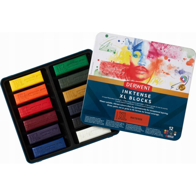 Artequipment Derwent XL Inktense Blocks 12 stk tin