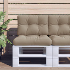 Vidaxl vidaXL Poduszki na sofę z palet, 2 szt., kolor taupe, tkanina