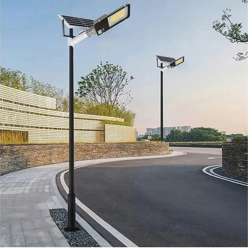 Extralink | Latarnia ogrodowa | lampa solarna na słup mocna 100W panel uliczna 129LED