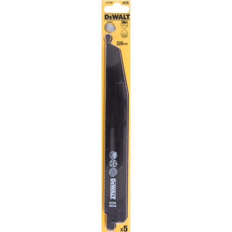 Dewalt Brzeszczoty do pilarek szablowych HCS 305mm podz. 4,2mm 5szt. DT2364