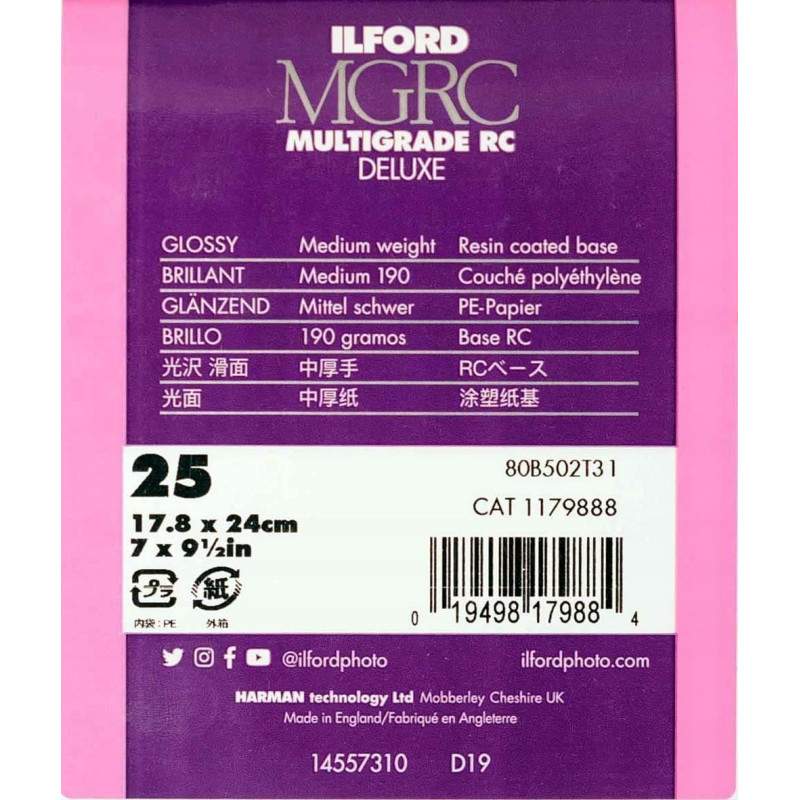 Ilford 1x 25 Ilford MG RC DL 1M 18x24