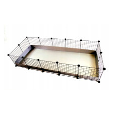 C&C modular cage 5x2 pig rabbit hedgehog silver 180 x 75 x 37 cm