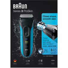 Braun Series 3 ProSkin 3045s Foil shaver Trimmer Black, Blue