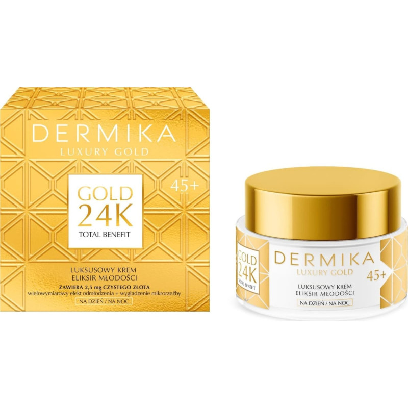 Dermika Luxury Gold 24K Krem do twarzy na dzień i noc 45+ 50ml