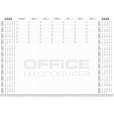 Office Products Podkładka na biurko OFFICE PRODUCTS, planer 2025/2026, biuwar 594x420mm A2 ,52k., biała