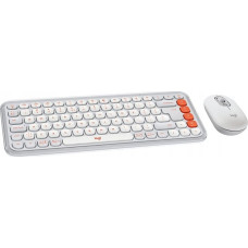 Logitech Klawiatura + mysz Logitech POP ICON COMBO MOUSE AND KB/OFF WHITE - US INTL - INTNL-973