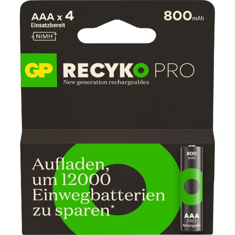 GP 1x4 GP ReCyko Pro NiMH Battery AAA/Micro 800mAh Pro