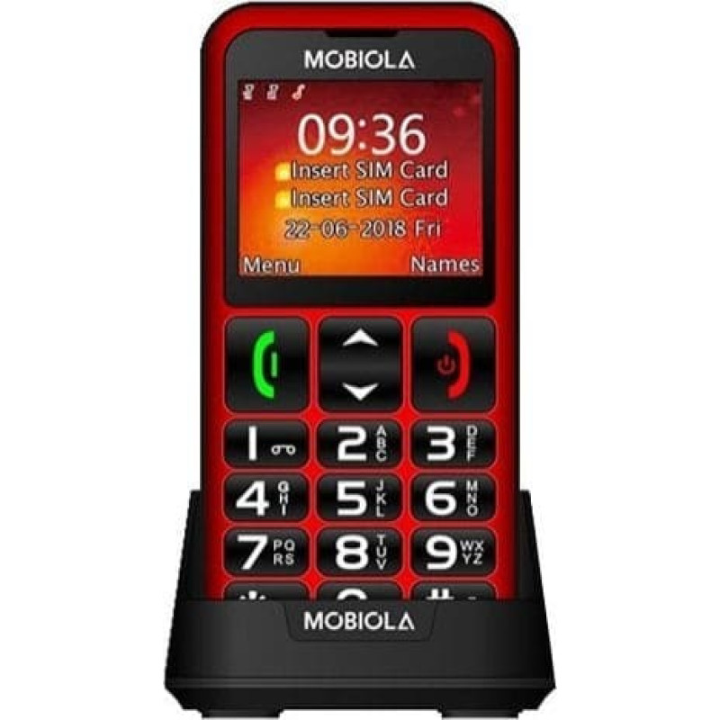 Vega Smartfon Vega TELEFON GSM MOBIOLA  MB700 2G TELEFON DLA SENIORA CZERWONY>