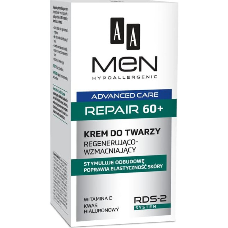 AA AA Men Advanced Care Repair 60+ Krem do twarzy regenerująco-wzmacniający 50ml