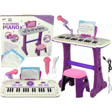 Leantoys Elektryczne Pianino Keyboard Dla Dzieci Różowy Nuty USB LEAN Toys