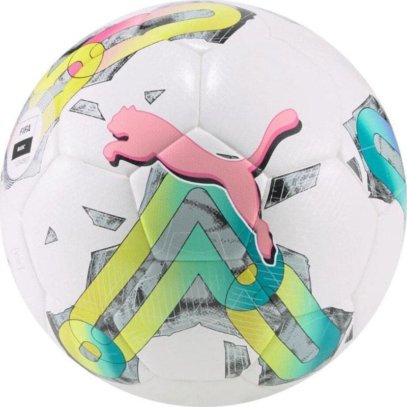 Puma Piłka nożna Puma Orbita 4 HYB FIFA Basic biało-zielono-różowa 83781 01 4