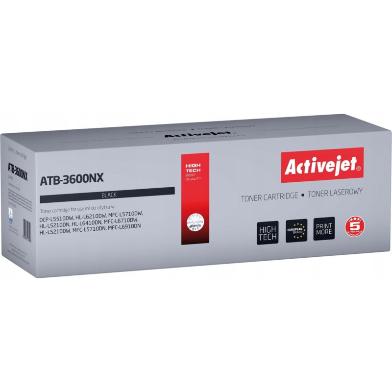 Activejet ATB-3600NX Toner (zamiennik Brother TN3600XL; Supreme; 6000 stron; czarny)