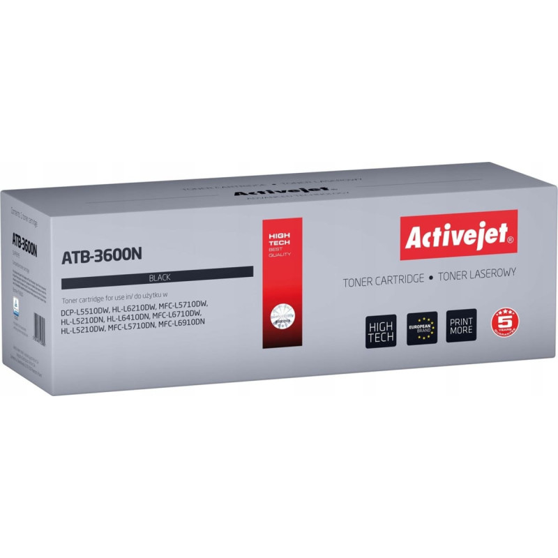 Activejet ATB-3600N Toner (zamiennik Brother TN3600; Supreme; 3000 stron; czarny)