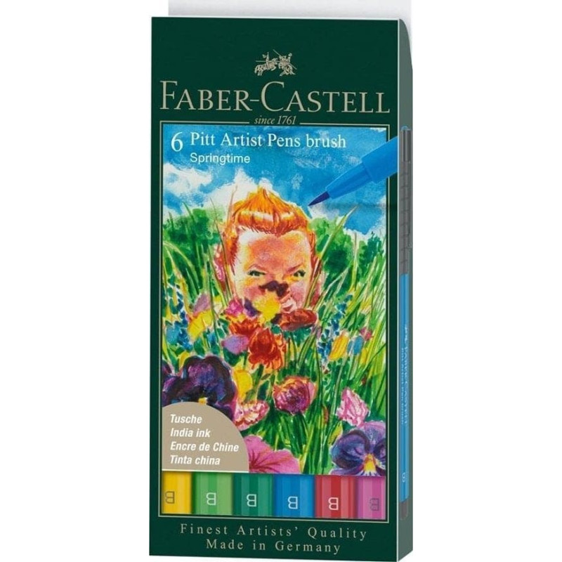 Faber-Castell Pisaki Pitt Artist Pen Spring B 6szt