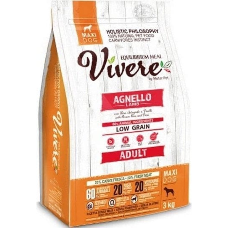 Vivere Dog Maxi Adult Lamb 3kg