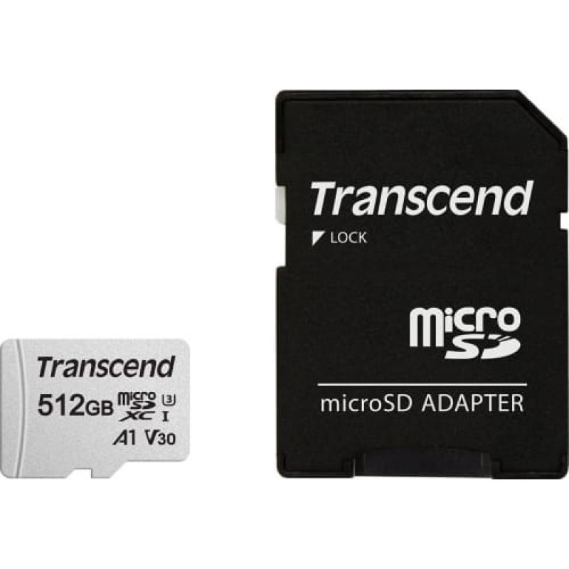 Transcend MEMORY MICRO SDXC 512GB W/A/TS512GUSD300S-A