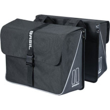 Basil Sakwa Miejska Podwójna BASIL FORTE DOUBLE BAG 35L, Universal Bridge System, wodoodporna plandeka i poliester, czarny (NEW)