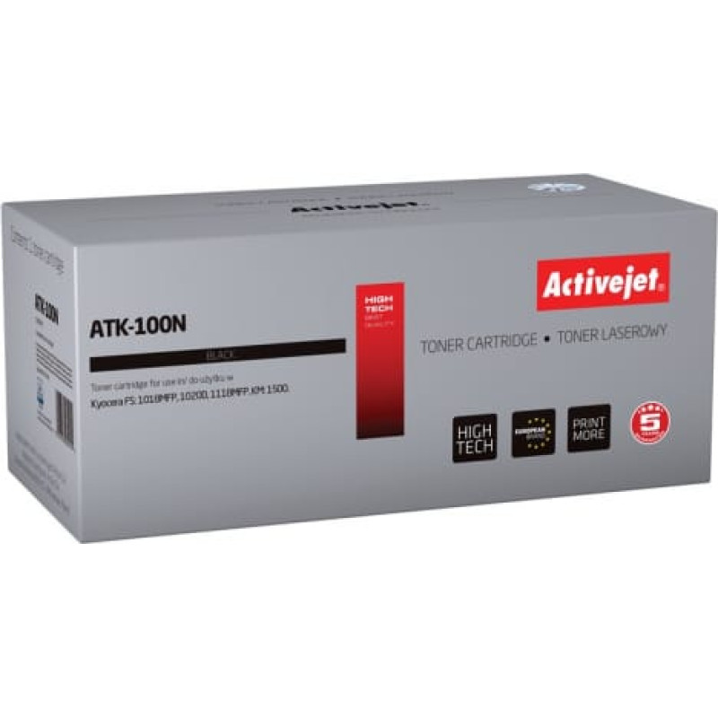 Activejet ATK-100N toner for Kyocera printer; Kyocera TK-100/TK-18 replacement; Supreme; 7800 pages; black