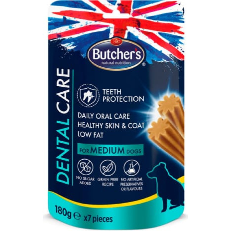 Butcher's Dental Care - dental snack for medium sized dogs - 180g