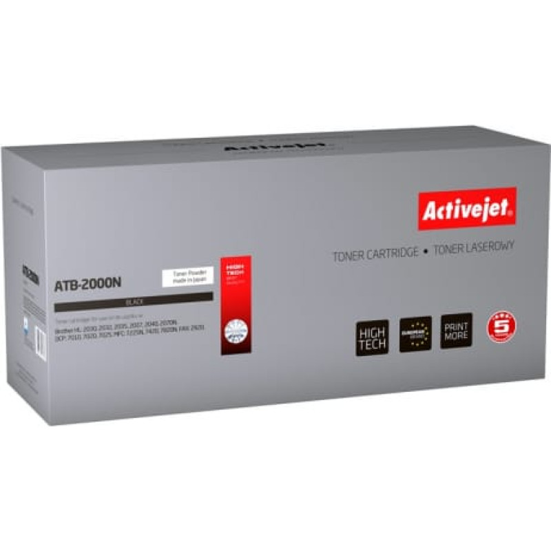 Activejet ATB-2000N toner for Brother printer; Brother TN-2000 replacement; Supreme; 2500 pages; black