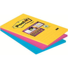 Post-It Bloczek SUPER STICKY 4690-SS3RIO-EU w linie, paleta RIO DE JANEIRO, 101x152mm, 3x90 kartek (3M0259)