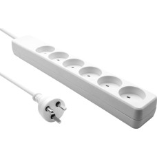 Proxtend Listwa zasilająca ProXtend ProXtend Danish IT Power Strip 6-way 4M White