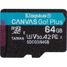 Kingston Technology Canvas Go! Plus memory card 64 GB MicroSD UHS-I Class 10