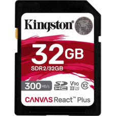 Kingston Canvas React Plus 32 GB SDHC (schwarz, UHS-II U3, Class 10, V90)