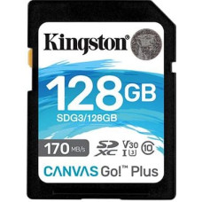 Kingston Canvas Go! Plus 128 GB SDXC (schwarz, UHS-I U3, Class 10, V30)