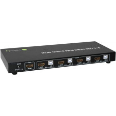 Techly Przełącznik Techly Techly 4-portowy przełącznik KVM HDMI/USB 4x1 z audio - 028702