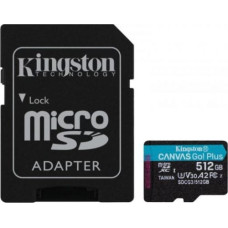 Kingston Canvas Go! Plus 512 GB microSDXC (schwarz, UHS-I U3, Class 10, V30, A2)