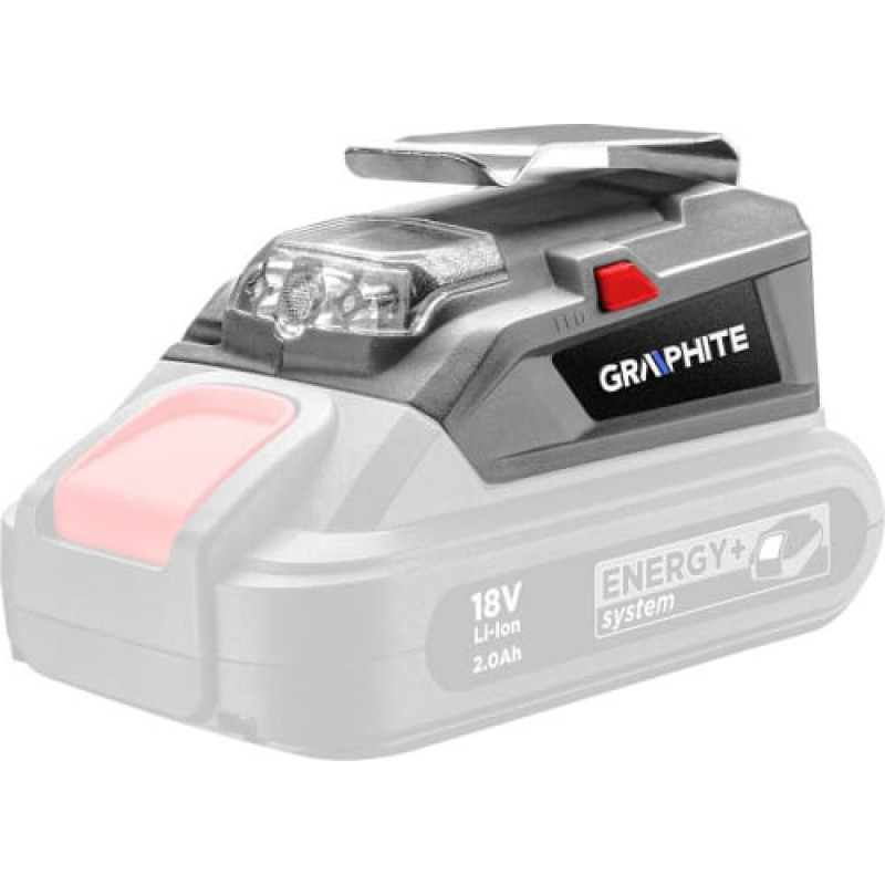 Graphite Latarka Graphite Latarka akumulatorowa 18V Li-lon Energy+ z wyjściem USB 58G025