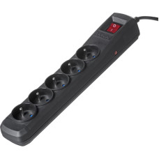 Activejet black power strip with cord ACJ COMBO 5G/5M/BEZP. AUTO/CZ