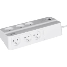 APC PM6-FR surge protector White 6 AC outlet(s) 230 V 2 m