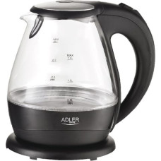 Adler AD 1224 electric kettle 1.5 L Black,Transparent 2000 W