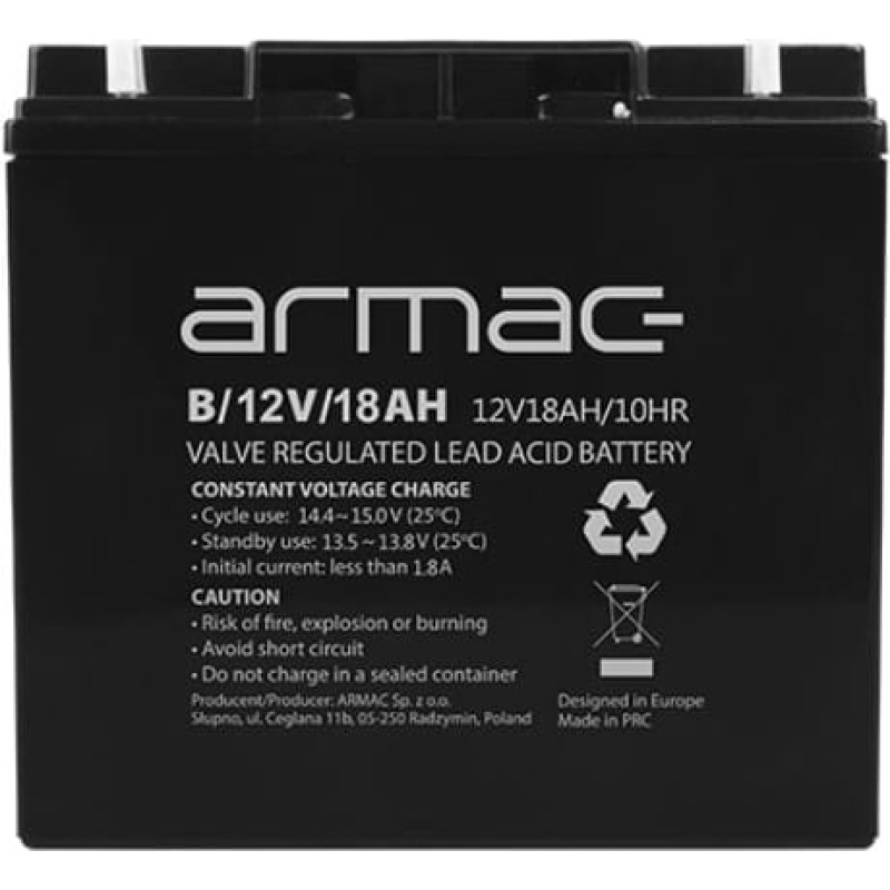 Armac Universal Gel Battery For Ups Armac B/12V/18Ah