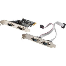 Lanberg Kontroler Lanberg PCIe x1- 4x COM 9Pin-(PCE-DB9-004)