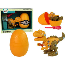 Import Leantoys Zestaw Dinozaur Tyranozaur Rex z Jajkiem DIY Śrubokręt Pomarańczowy