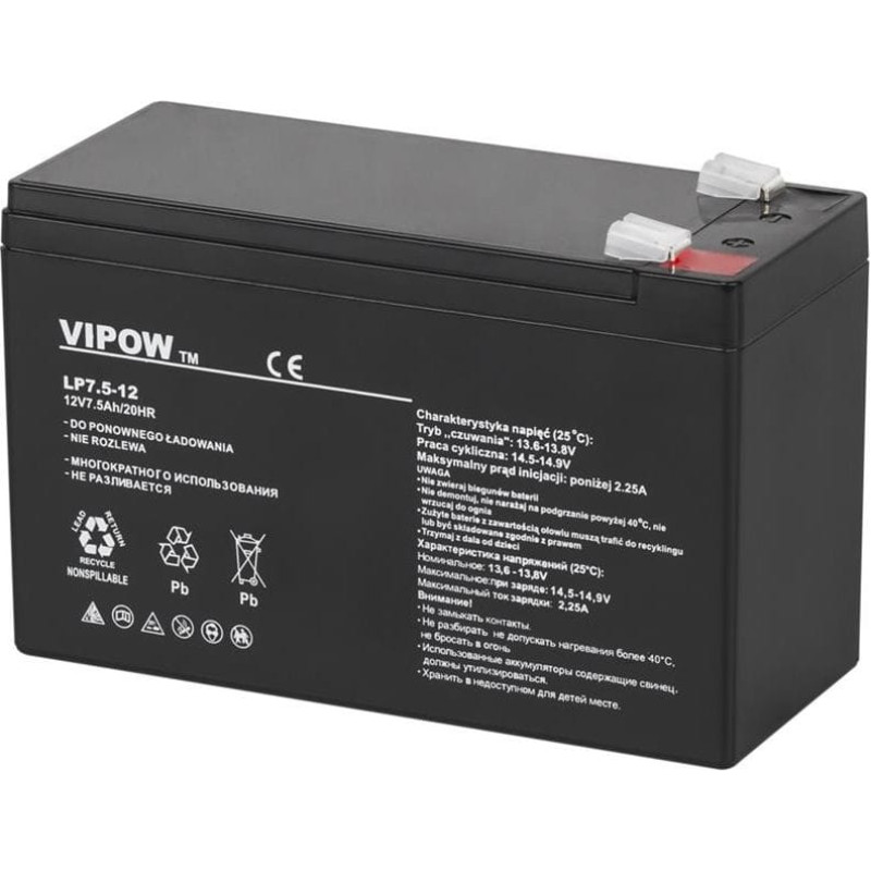 Vipow Akumulator 12V/7.5Ah (BAT0214)