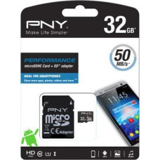 PNY Karta PNY Performance MicroSDHC 32 GB Class 10 UHS-I  (SDU32GPER50-EF)