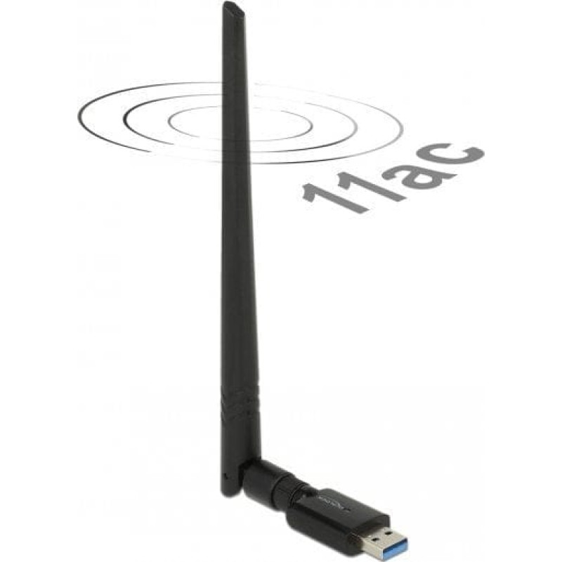 Delock USB 3.0 Dualband WLAN Stick (schwarz, mit externer Antenne)