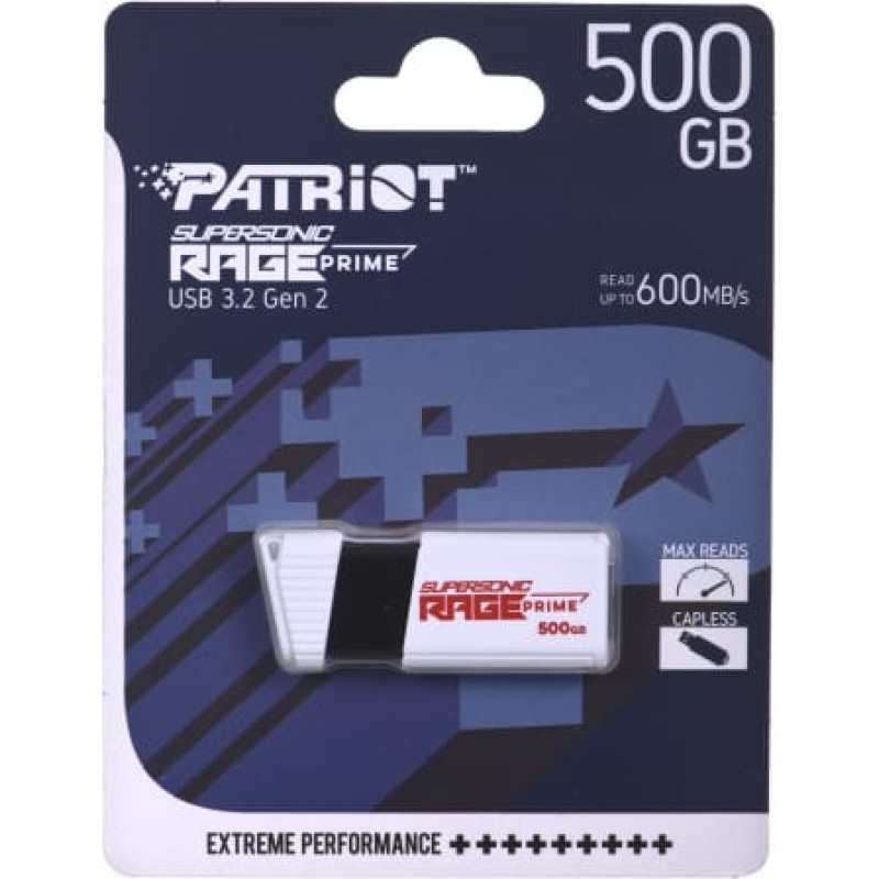 Patriot Memory PATRIOT RAGE PRIME 600 MB/S 512GB USB 3.2 8K IOPS