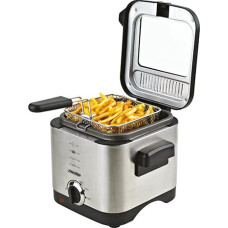 Mesko Home MS 4910 fryer Single 1.5 L Stand-alone 900 W Deep fryer Black, Satin steel