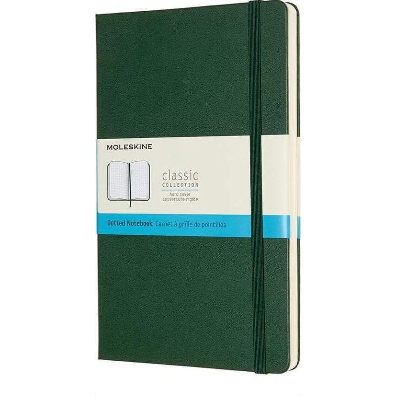 Moleskine Notes Classic L 13x21 tw. kropki mirtowa zieleń