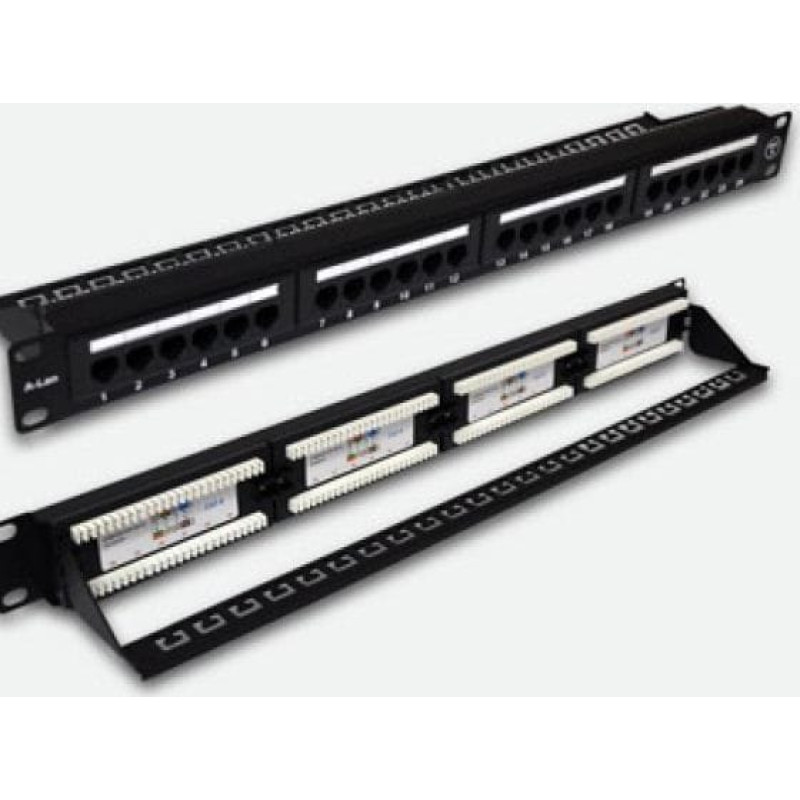 A-Lan Patchpanel UTP 24-porty kat 6 z podporą pełny - PK001