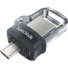 Sandisk Ultra Dual m3.0 USB flash drive 64 GB USB Type-A / Micro-USB 3.2 Gen 1 (3.1 Gen 1) Black,Silver,Transparent