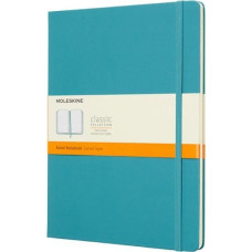 Moleskine Notes MOLESKINE Classic XL (19x25 cm) w linie, twarda oprawa, reef blue, 192 strony, niebieski